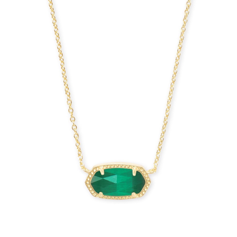Kendra Scott Elisa Gold Pendant Necklace in
Emerald Cat's Eye